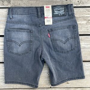 NWT Boys Kids Levi’s Slim Short Denim Jean Gray NEW WITH TAGS